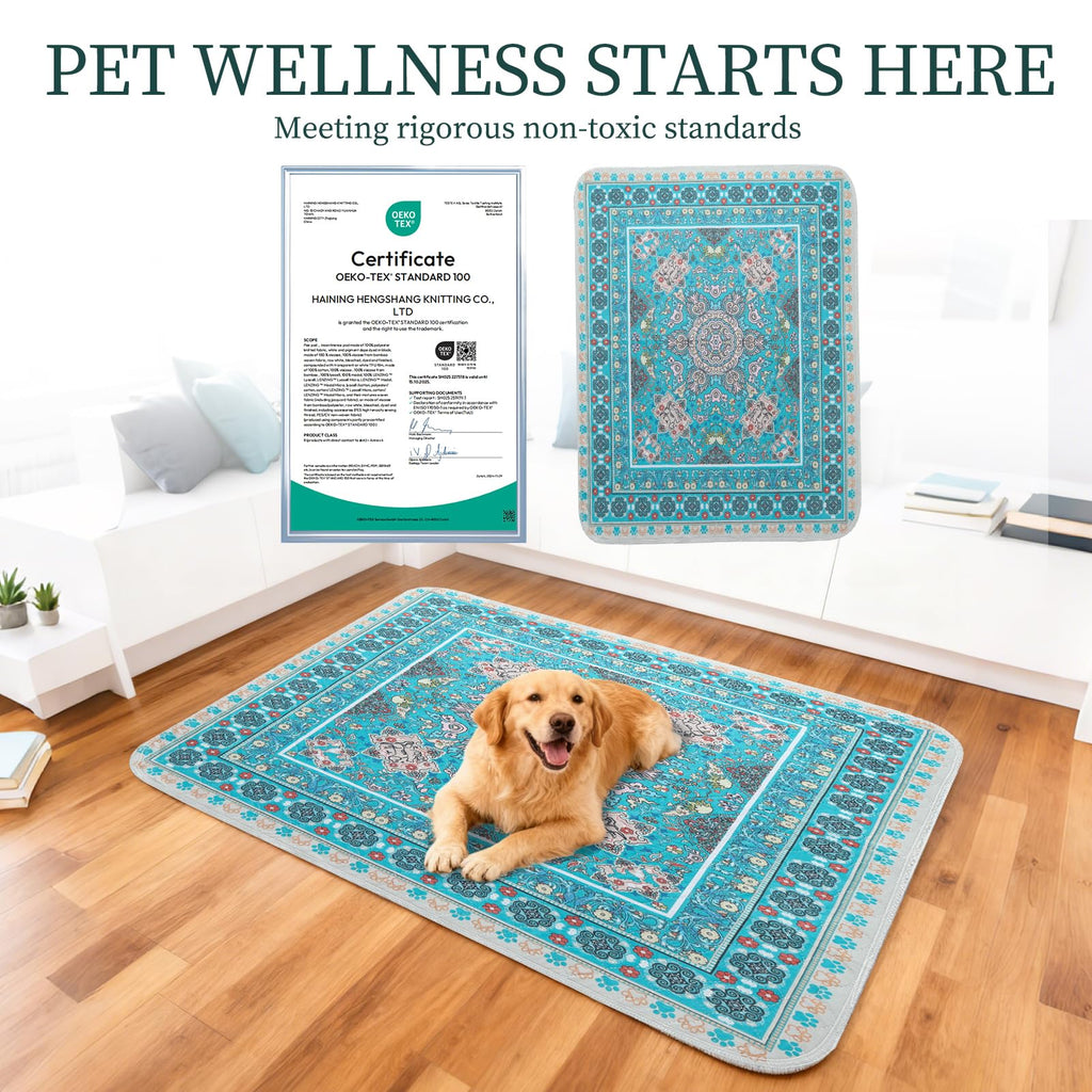 Homimp Washable Pee Pads for Dogs, 2 Pack Reusable Puppy Pads Waterproof, Absorbent and Leakproof Dog Pee Pads, Non Slip Puppy Training Pads, Pet Mat for Floor,Crate,Couch,Whelping,Beige 36"x36"