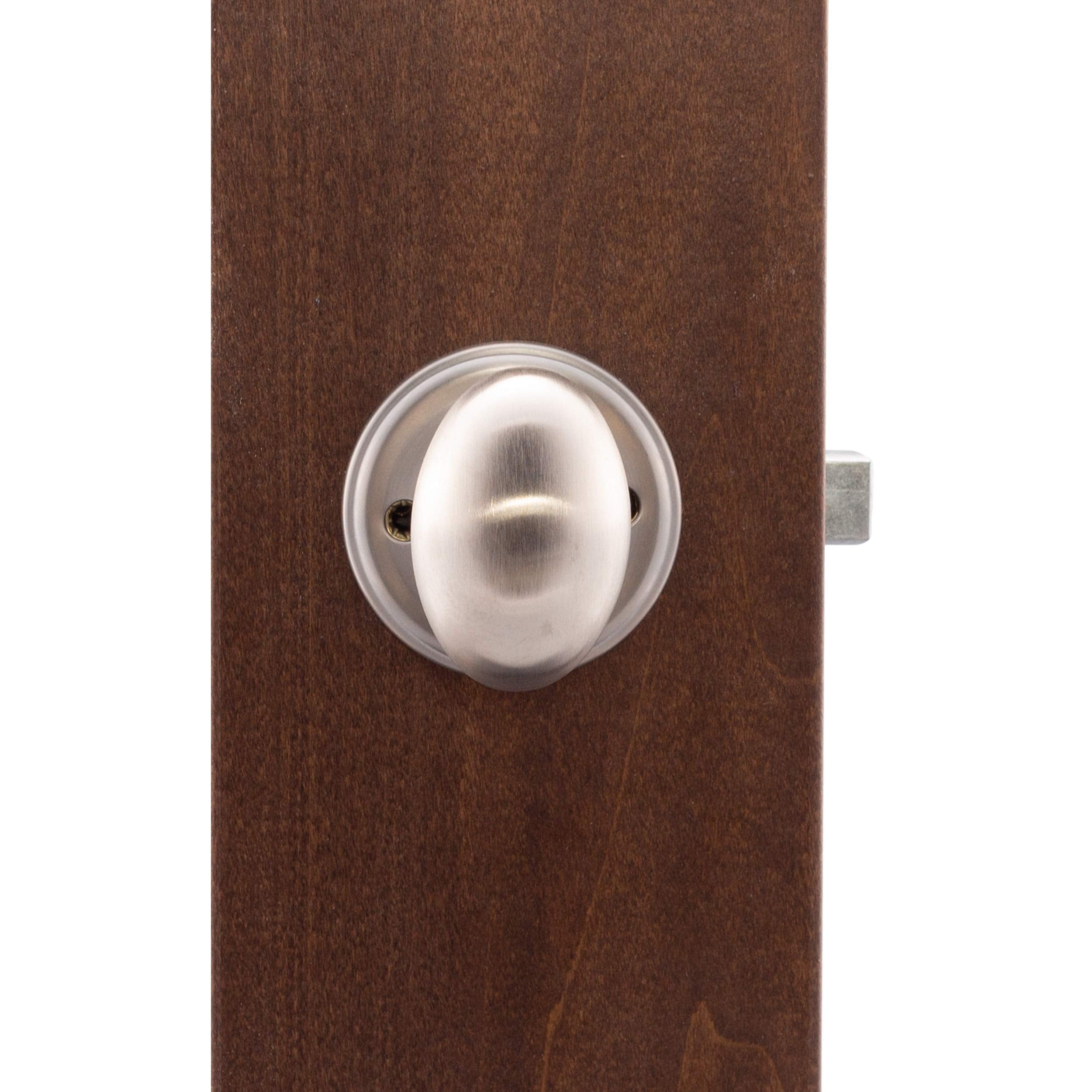 Copper Creek EK2090BC Egg Door Knob, Dummy Function, 1 Pack, in Black