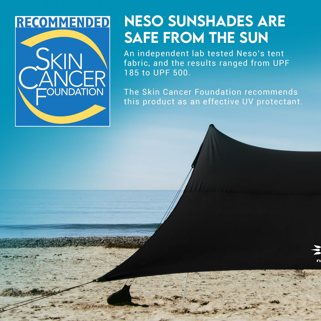 Neso Gigante Portable Beach Tent Sun Shelter - Lightweight Beach Shade Canopy - Easy Setup for Family Outings - Patented Reinforced Corners - UPF 50+ - 8ft Tall, 11 x 11ft - Save The Whales