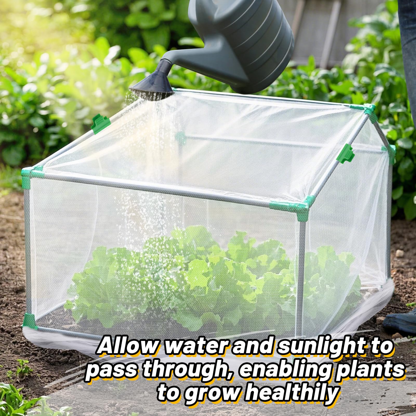 4x10ft Garden Netting - Ultra Fine Mesh Plant Covers to Keep Small Animals Pest Out, Bird Barrier for Protecting Vegetables Fruits Flowers Raised Beds (Without Support Pole)