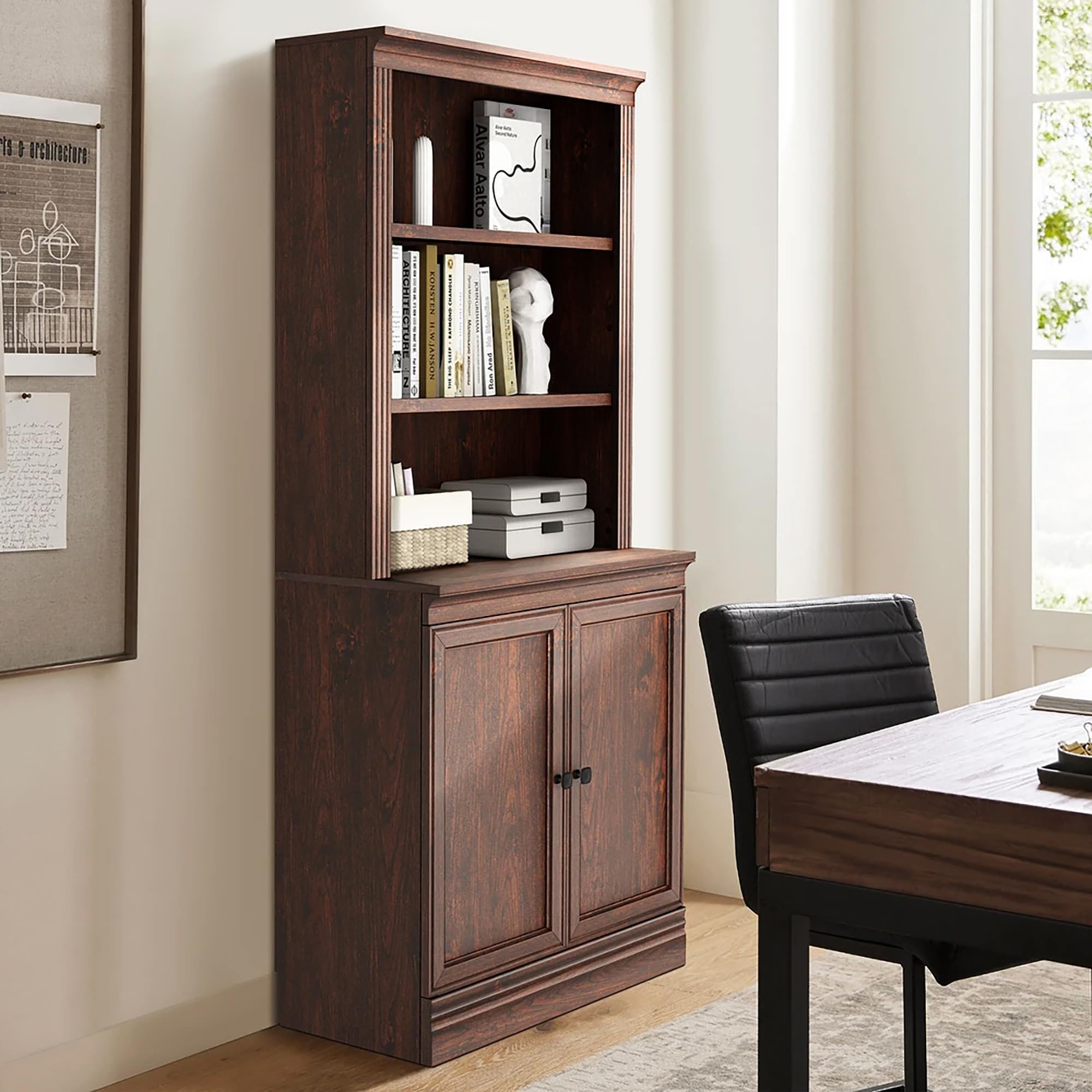 JAHRSTIM Halston Bookshelf, 5-Tier Tall Deep Storage Shelf, Adjustable Open Shelving Unit Closet Organizer and Storage for Living Room Home Office Bedroom, Modular Deep Bookcase Bookshelves