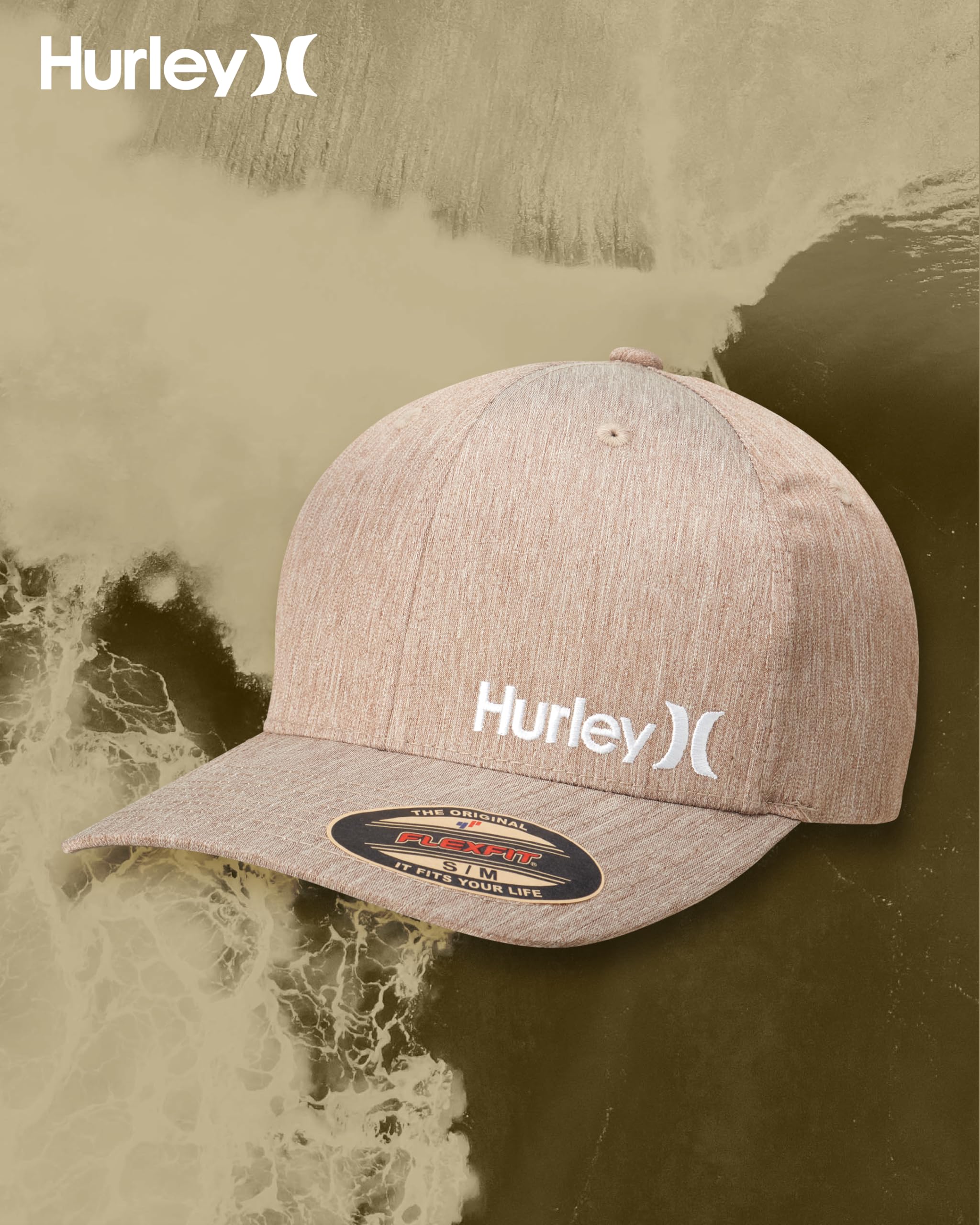 Hurley mens One & Only Corp Flexfit Perma Curve Bill Baseball Hat