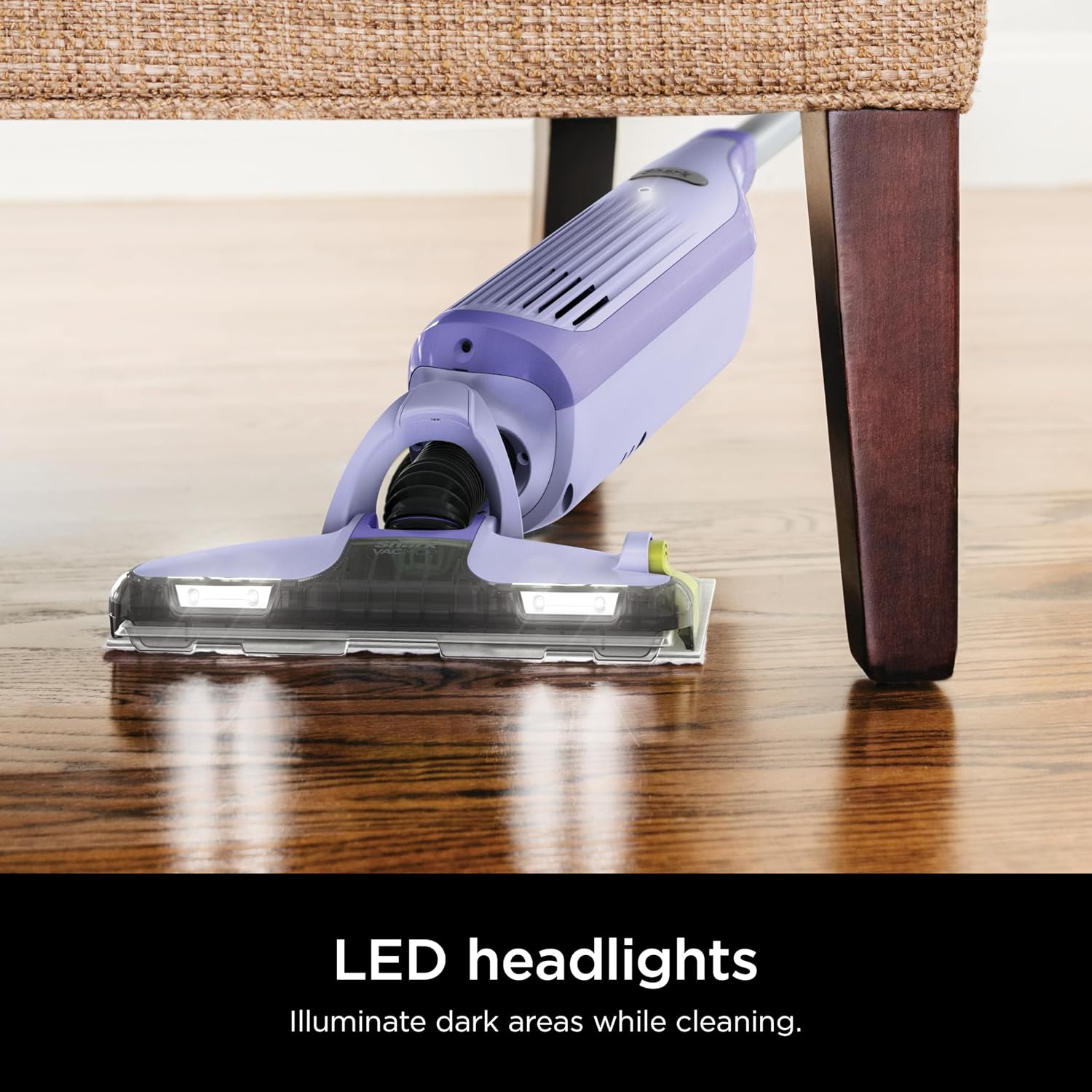 Shark VACMOP Cordless Hard Floor Cleaner, Vacuum and Spray Mop, Powerful Suction, Lightweight, LED Headlights, Includes 4 Disposable Pads, 12oz Multi-surface Cleaning Solution, Lavender, VM252PL