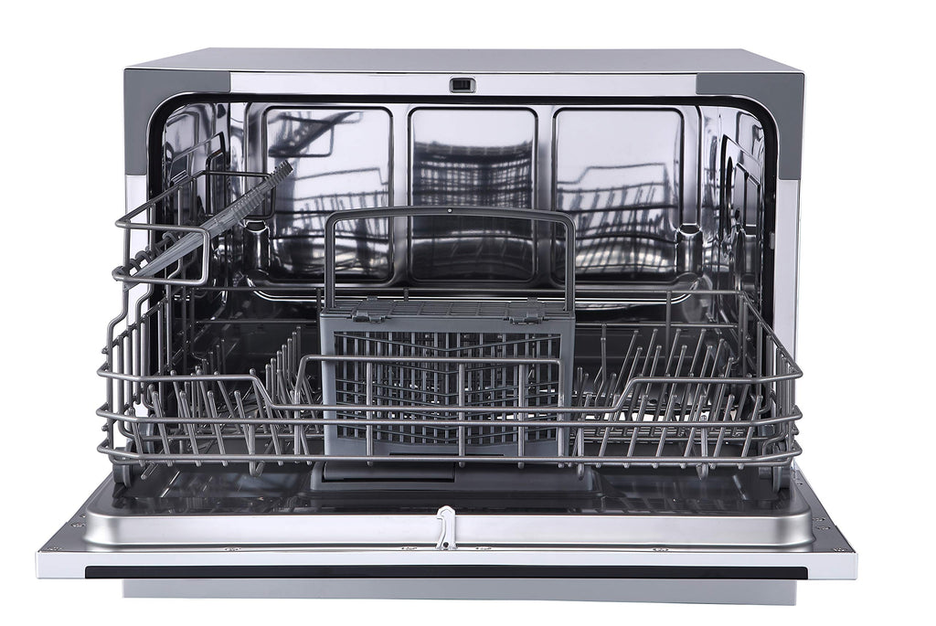 Farberware Compact 6-Place Setting Dishwasher - Portable Mini Countertop Dishwasher with 7 Wash Programs - Perfect for Small Spaces Like Apartment, Dorm, Boat, Camper/RV