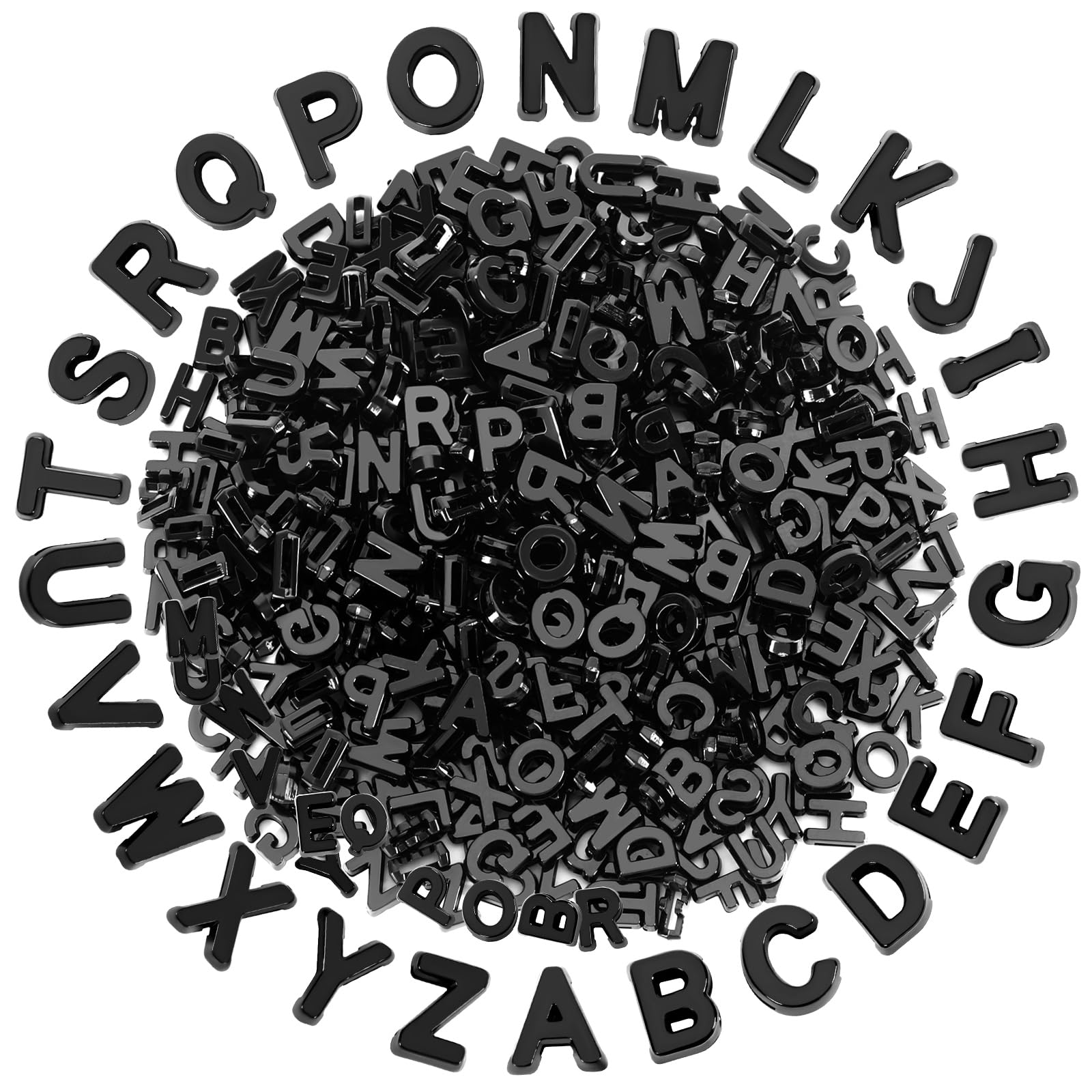 Augshy 700PCS White Letter Beads Alphabet Beads for Making DIY (6mm) | Premium Acrylic Cube Shape, Ideal Bracelets and Keychains, Large Hole Design for Easy Paracord Threading
