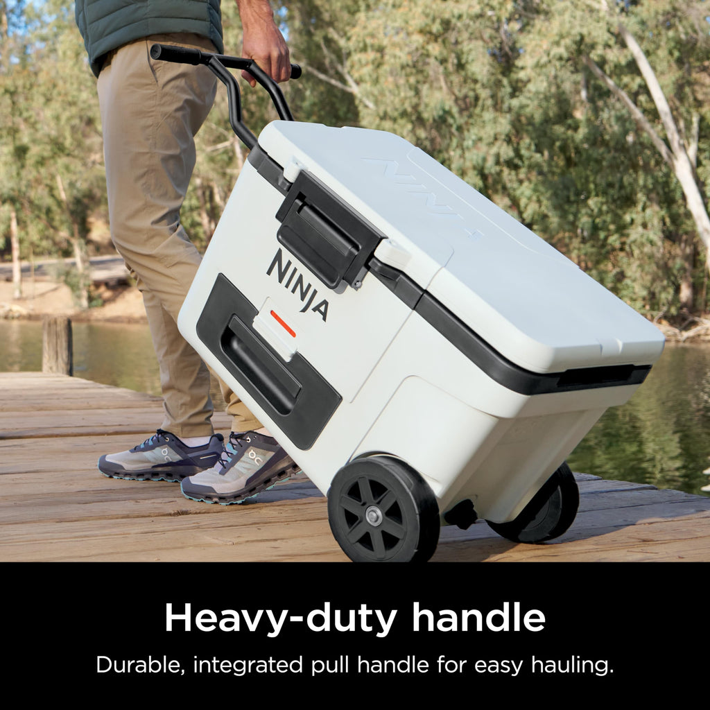 Ninja FrostVault | 65qt Wheeled Cooler with Cold Dry Zone | Integrated Fridge-Temp Dry Storage Drawer | Premium Heavy-Duty Insulated Cooler | Keeps Ice for Days | Charcoal Gray | FB265CG