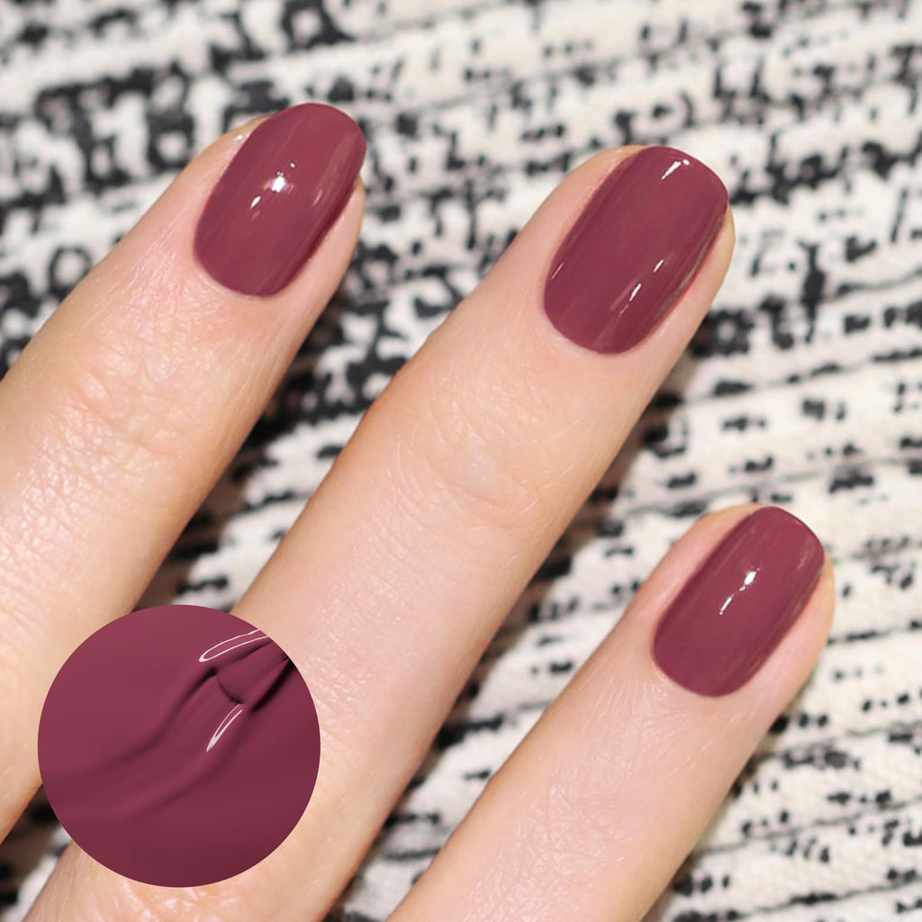 Manucurist Green Quick Dry Nail Polish Aubergine - Dark Purple Nail Polish - 9-Free, Plant-Based and Vegan - Non Toxic - Natural Classic - Nails Care - Manicure - Made in France - 0.5 fl oz