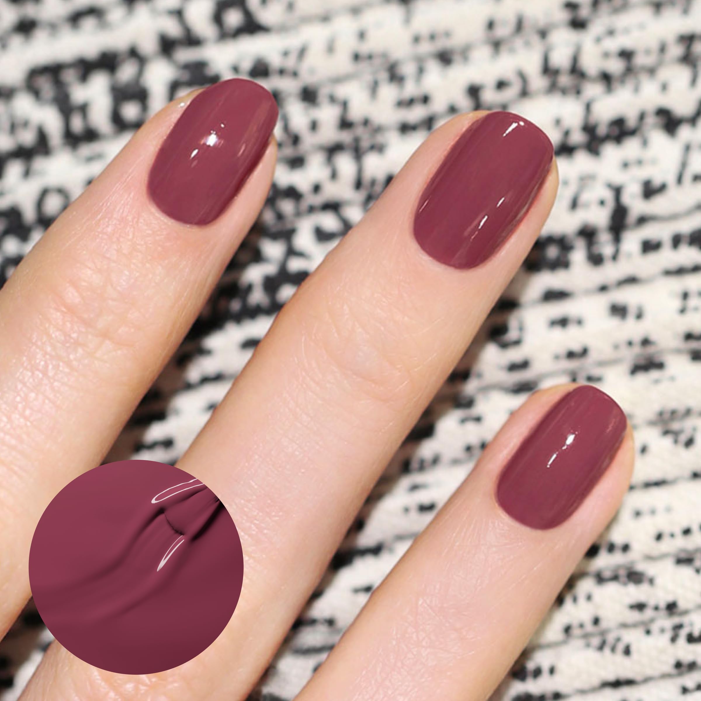 Manucurist Green Quick Dry Nail Polish Aubergine - Dark Purple Nail Polish - 9-Free, Plant-Based and Vegan - Non Toxic - Natural Classic - Nails Care - Manicure - Made in France - 0.5 fl oz