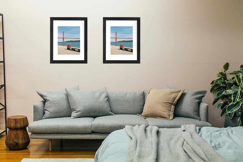 5x7 Picture Frame Gold, Display 5x7 without Mat or 4x6 with Mat, Wall Gallery Photo Frames