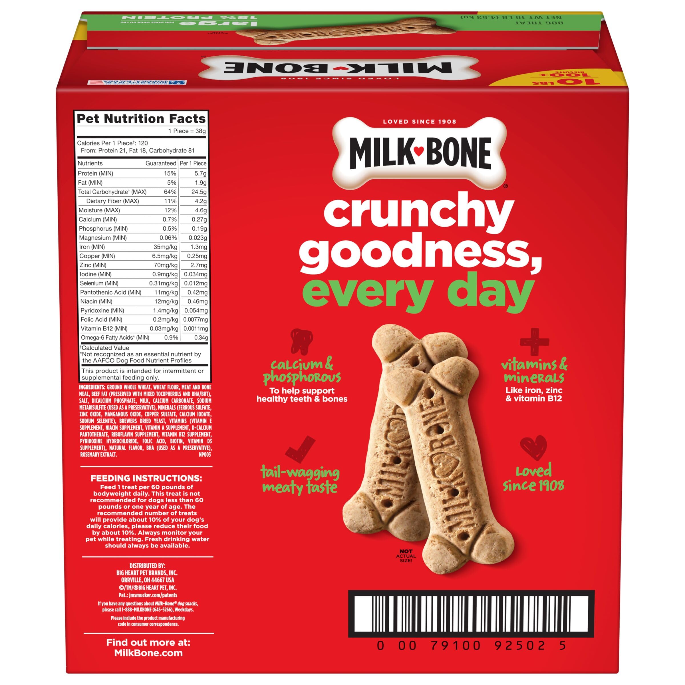 Milk-Bone Crunchy Small Dog Treats, 24 Oz. Boxes, Original Beef Flavor (Pack of 12)