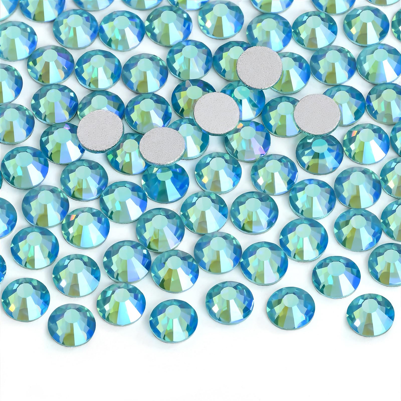 2880 Pieces Flatback Rhinestones Glue Fix Crystal Glass Diamantes Gems for Crafting Nail Art Crafts Decorations Clothes Shoes 1.4 mm (ss3, Amber)