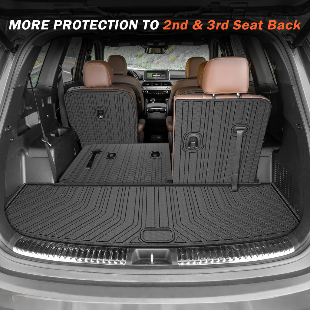 KUST Floor Mats & Trunk Cargo Mat for Toyota RAV4 2019-2025, All Weather Rear Trunk Cargo Liner for RAV4 Accessories TPE Rubber Raised Edge 4PCS