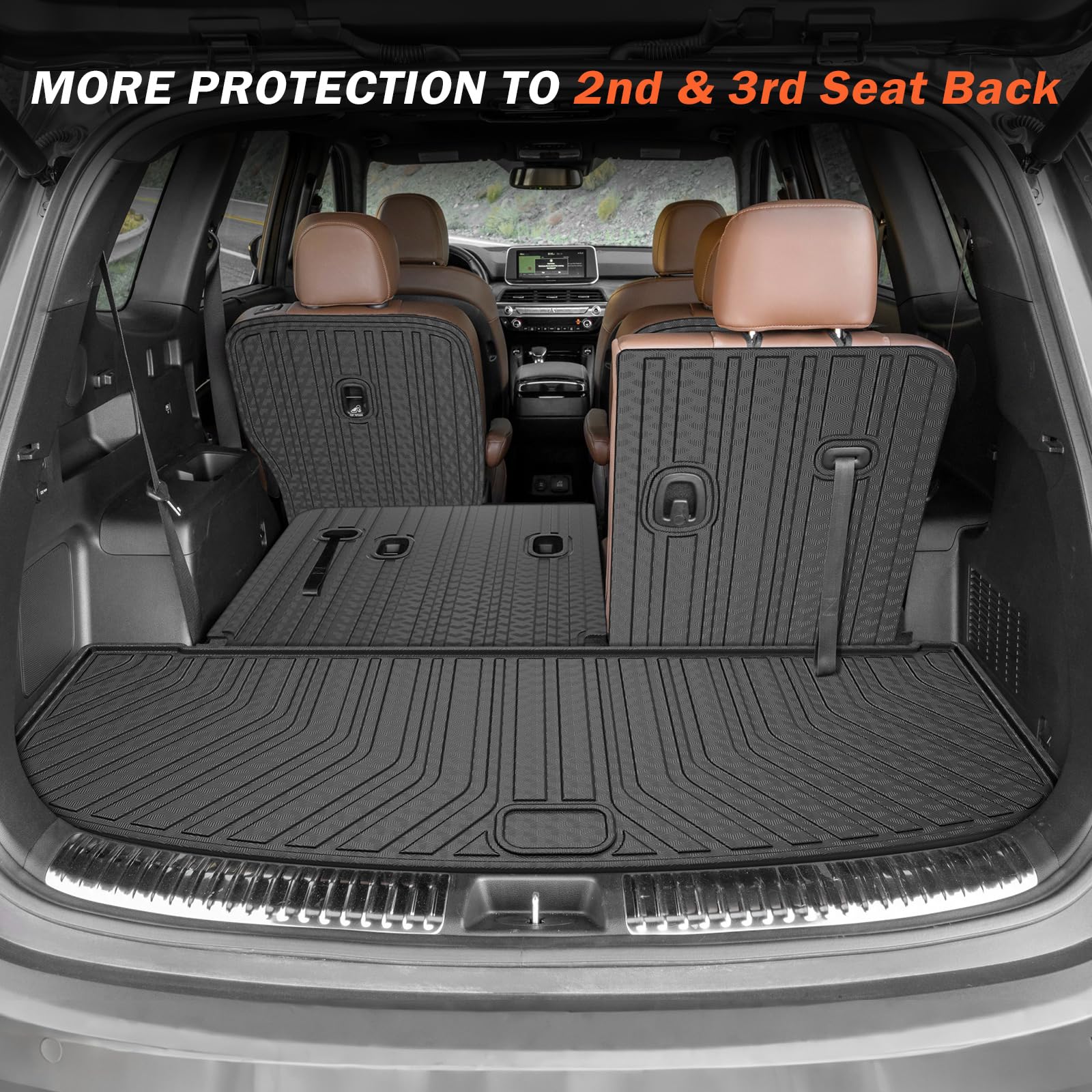 KUST Floor Mats & Trunk Cargo Mat for Toyota RAV4 2019-2025, All Weather Rear Trunk Cargo Liner for RAV4 Accessories TPE Rubber Raised Edge 4PCS