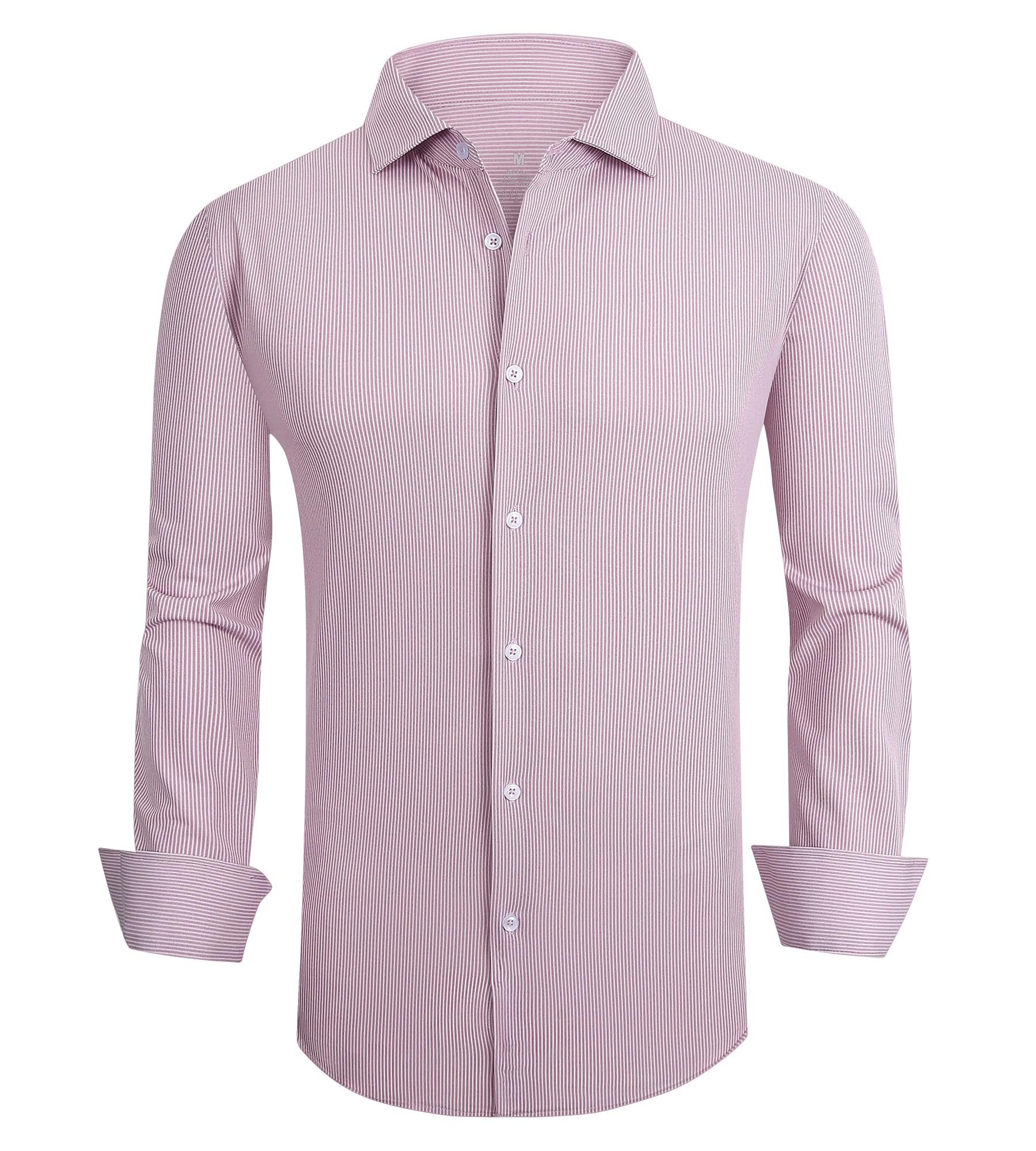 Alex Vando Mens Dress Shirt Wrinkle Free Regular Fit 4-Way Stretch Button Down Shirts
