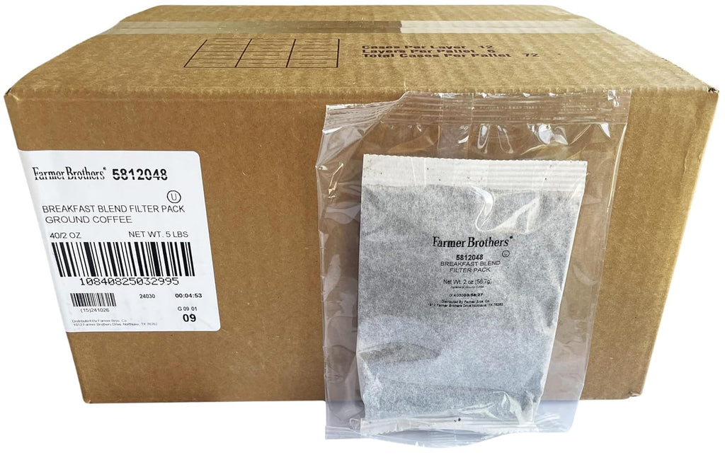 Farmer Brothers Breakfast Blend Medium Roast Coffee Filter Packs, 40 x 2 oz