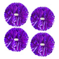 4Pcs Metallic Cheerleading Pom Poms, Creatiee 2 Pair Cheerleader Cheering Squad Pompoms for School Sports Dance Games Team Spirit Cheer