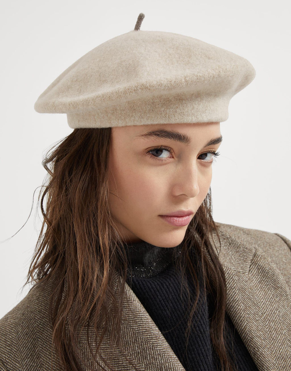 Women French Wool Beret Hats - Solid Color Classic Beanie Winter Cap