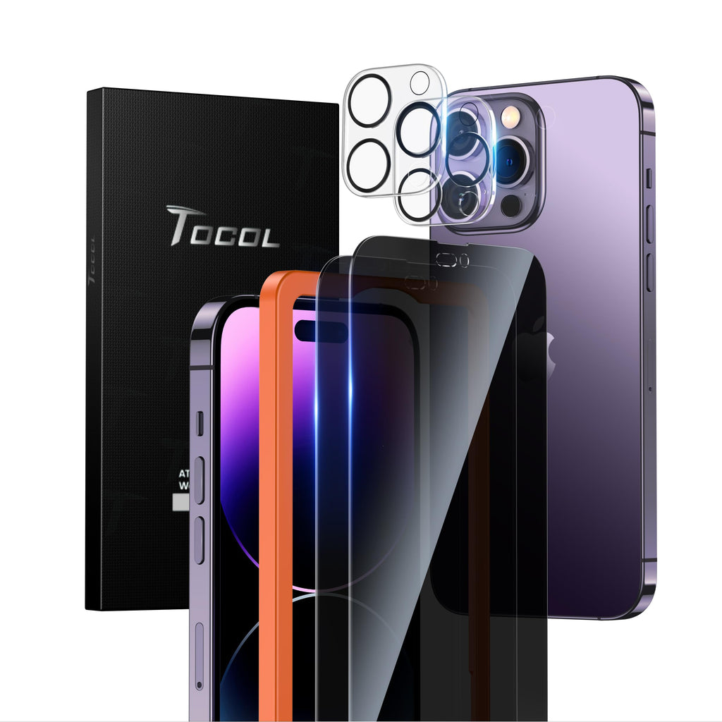 TOCOL [3 Pack] Compatible for Google Pixel 6 5G 6.4'' Tempered Glass Screen Protector & Glass Camera Lens Protector, Case Friendly, Anti-Scratch [Alignment Tool] [Fingerprint Unlock]
