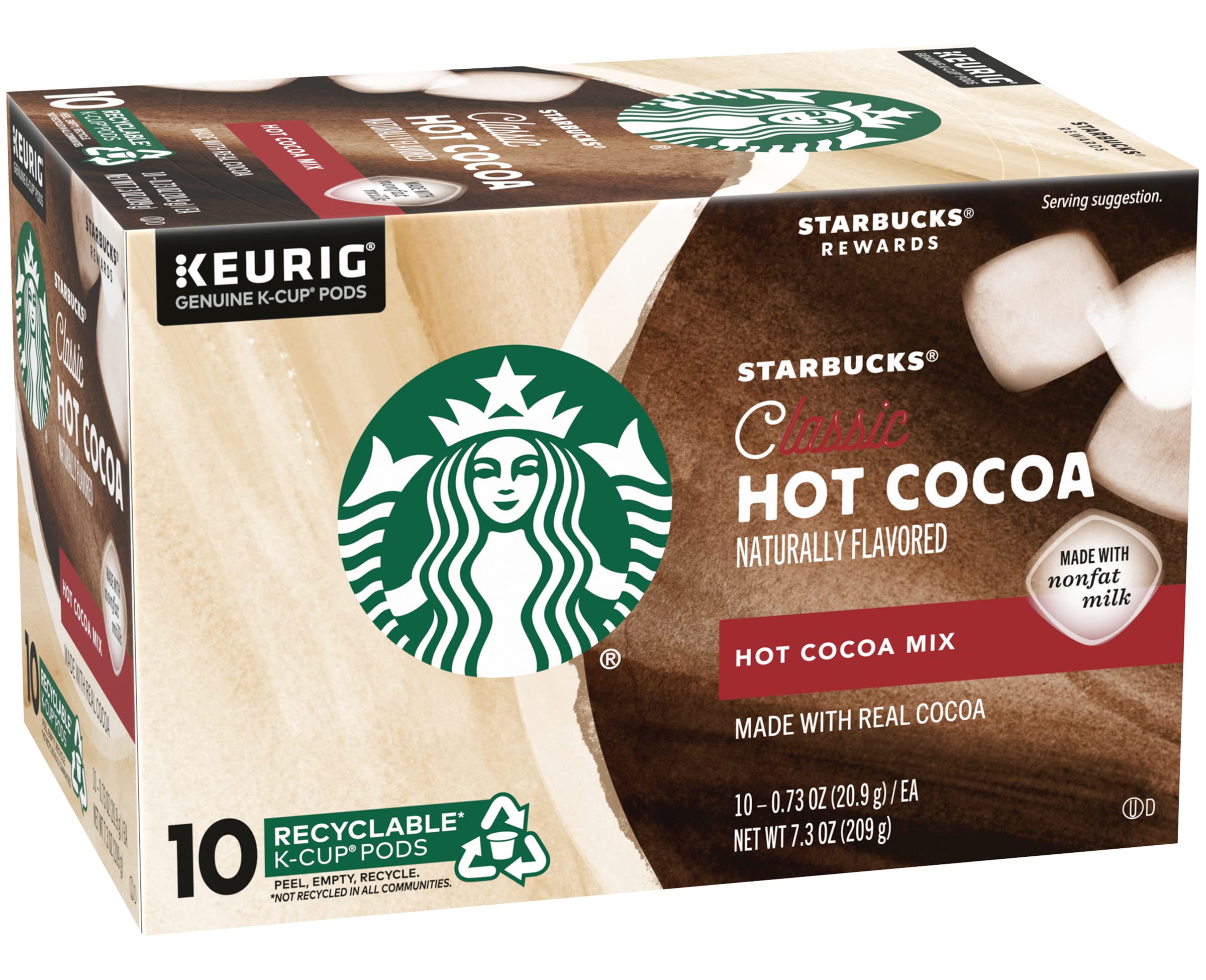 Starbucks Coffee K-Cup Variety Pack, 1 Cinnamon Dolce, 1 Hazelnut, 1 Mocha, 1 Cr�me Brulee, 1 Maple Pecan, 1 Caramel, 10 CT K-Cups, 1 CT
