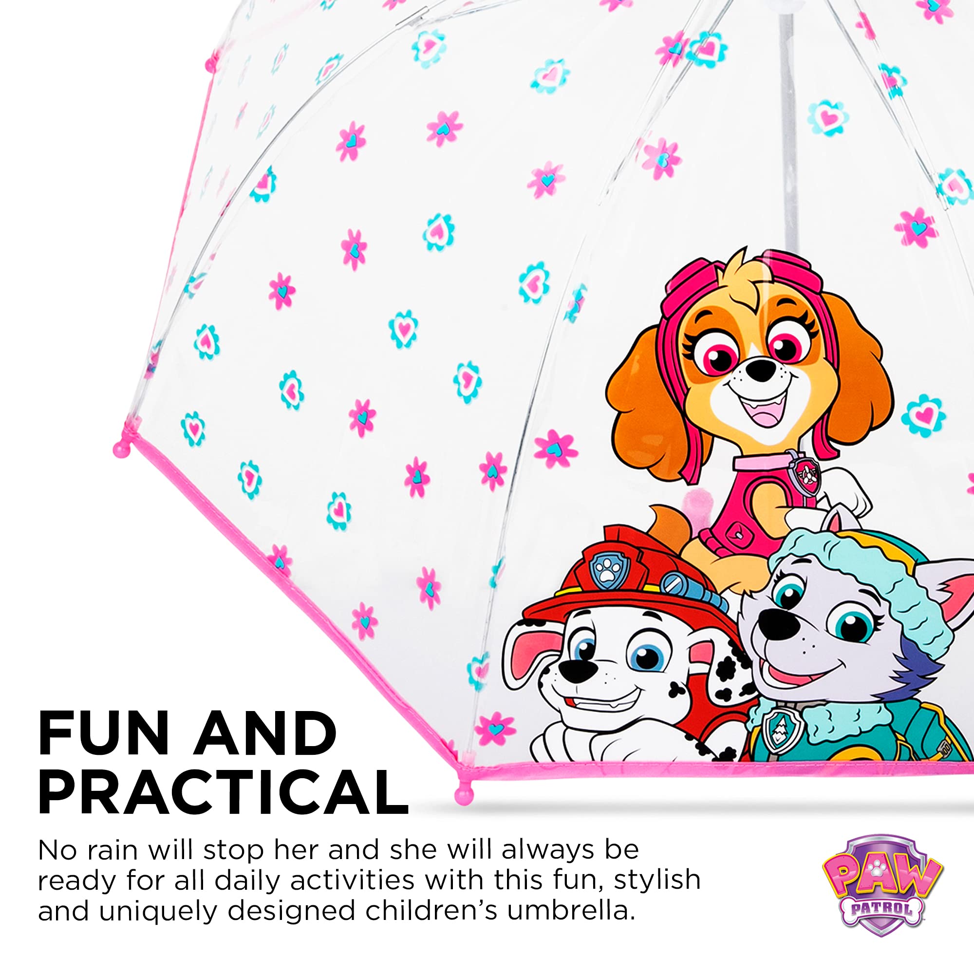 ABG Accessories Kids Umbrella for Boys and Girls Dome clear bubble umbrellas for Rain Windproof & Transparent with Easy Grip Handle Ages 3-10