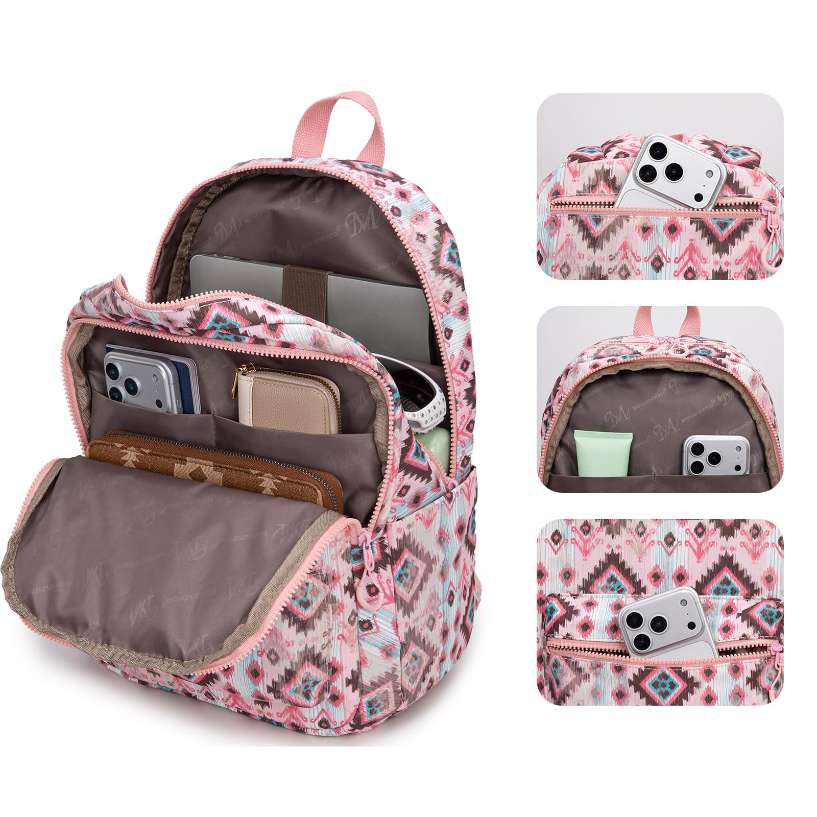 Montana West Backpack Purse for Women Western Aztec Backpack Purse Lightweight Casual Daypack for Travel