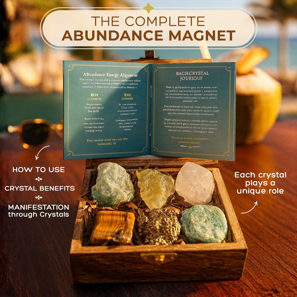 Anima Premium 7 Chakra Healing Crystals Set for Energy Alignment - Large Raw Amethyst, Rose Quartz, Citrine, Lapis Lazuli, Clear Quartz, Tigers Eye & Red Jasper - Wooden Gift Box & Guidebook Included
