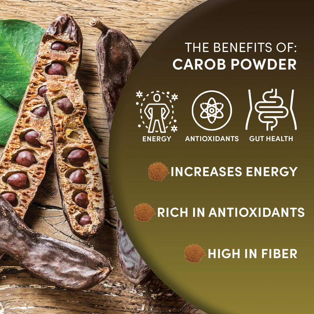 Worldwide Botanicals Organic Carob Powder, Dark Roast – 1 lb – Caffeine Free Cocoa Alternative – Low Fat Super Food with Natural Sweetness– Gluten Free, Kosher, 16 ounces
