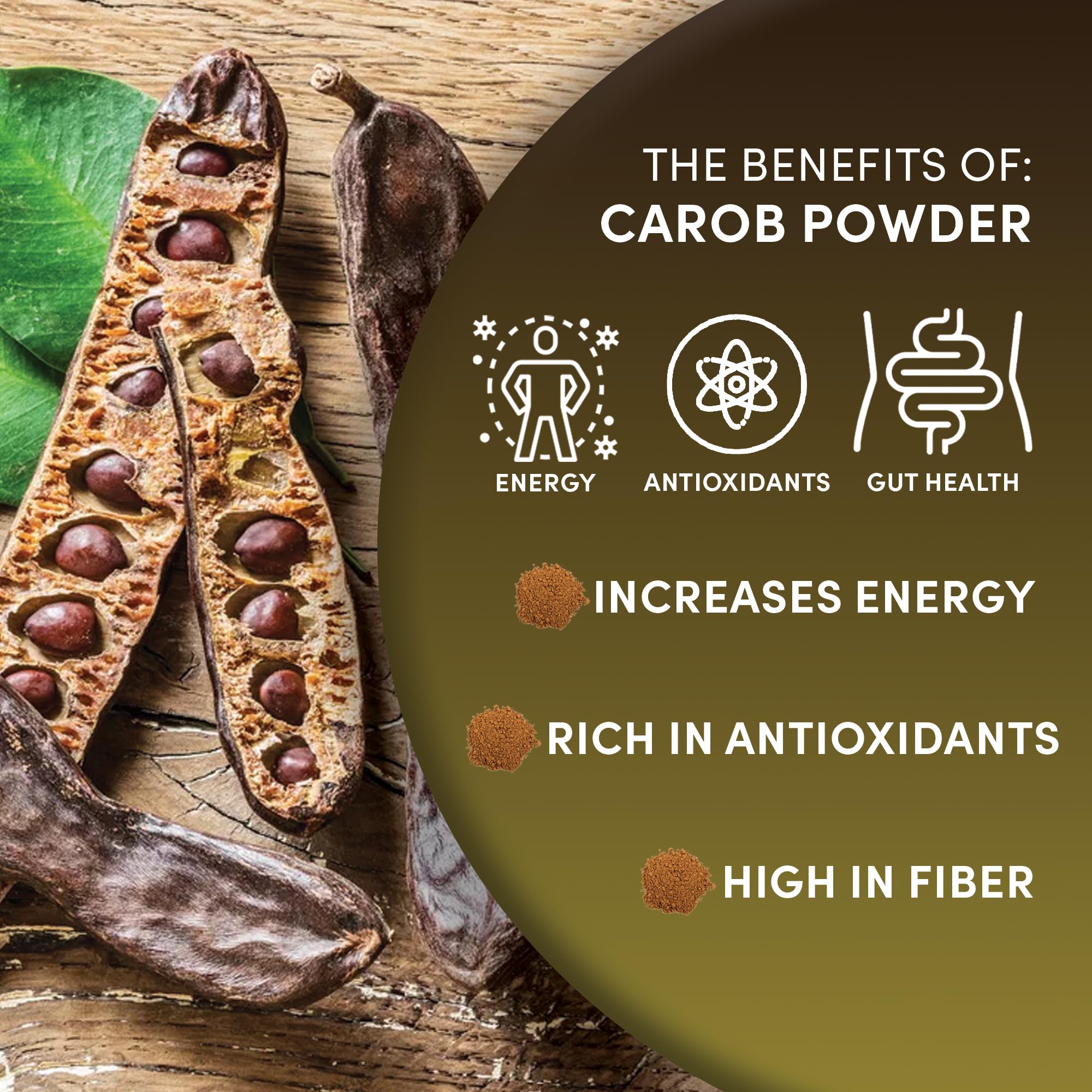 Worldwide Botanicals Organic Carob Powder, Dark Roast – 1 lb – Caffeine Free Cocoa Alternative – Low Fat Super Food with Natural Sweetness– Gluten Free, Kosher, 16 ounces