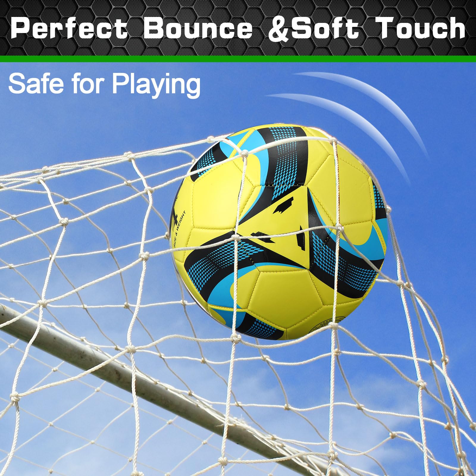 Lunmon 12 Pcs Bulk Soccer Balls with 2 Pump Official Size Deflated Ball Football for Indoor Outdoor Game Sports Training Adult Players Soccer Birthday Gift Global