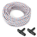 High Strength Recoil Start Rope Replacement for Chainsaws, Lawn Mowers, Gas or Diesel Engines -3.5mm 50 feet with 2 Universal Handles Compatible with Briggs & Stratton,Husqvarna, STIHL