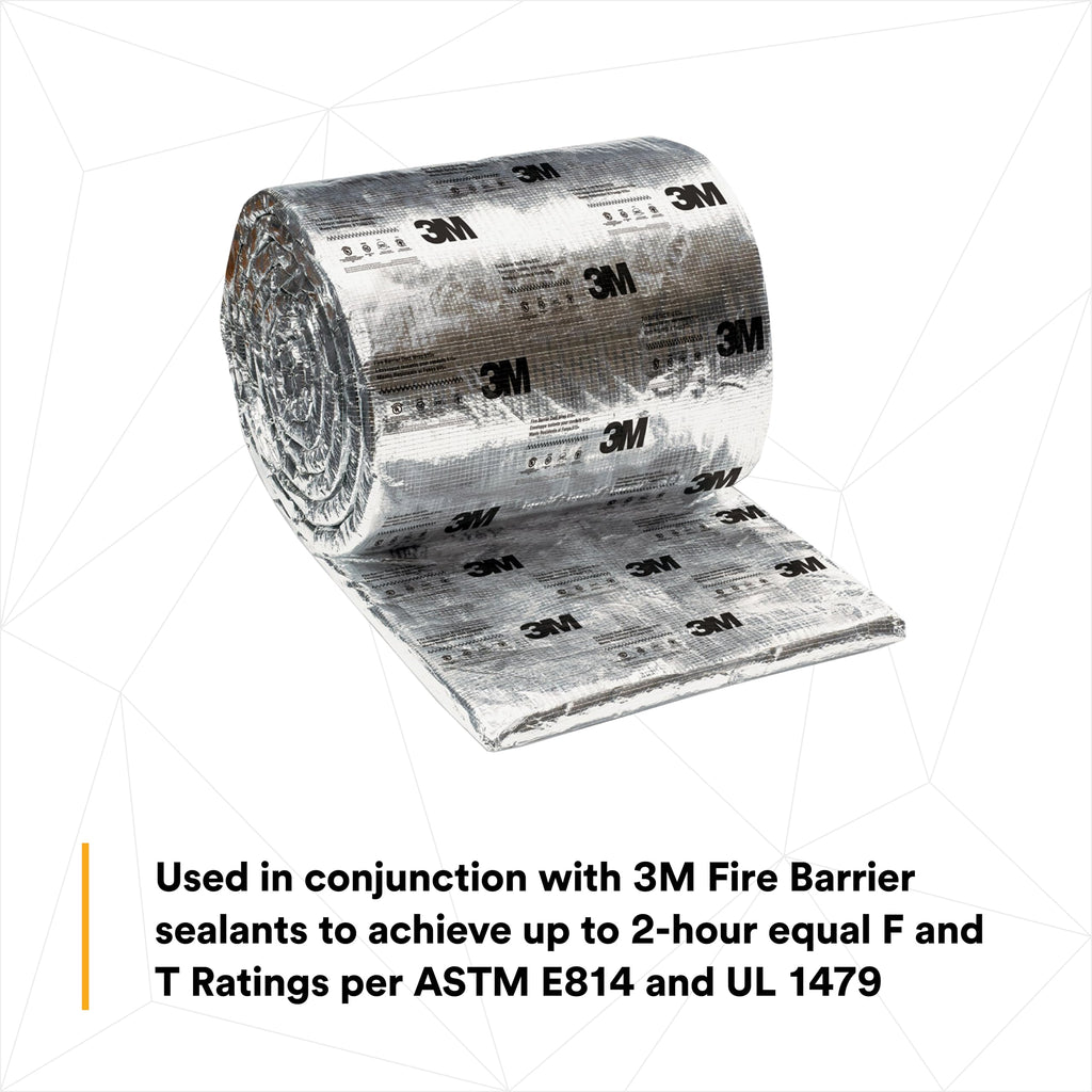 3M Fire Barrier Duct Wrap 615+, Space-Saving, Commercial Kitchen Grease and Ventilation Ducts Applications, 24 in x 25 ft, 1 Roll