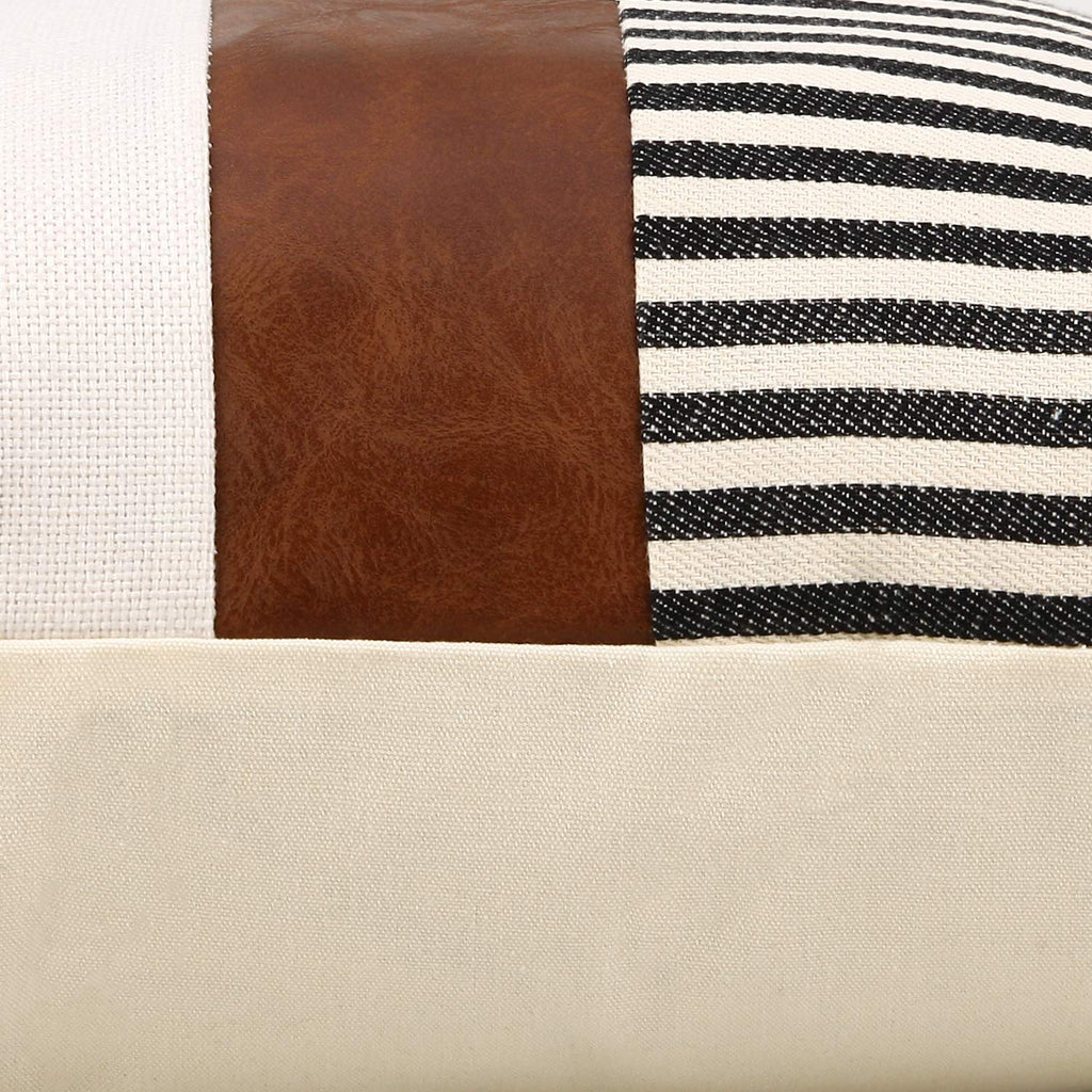 Beige Linen Throw Pillow Covers 18x18 inch