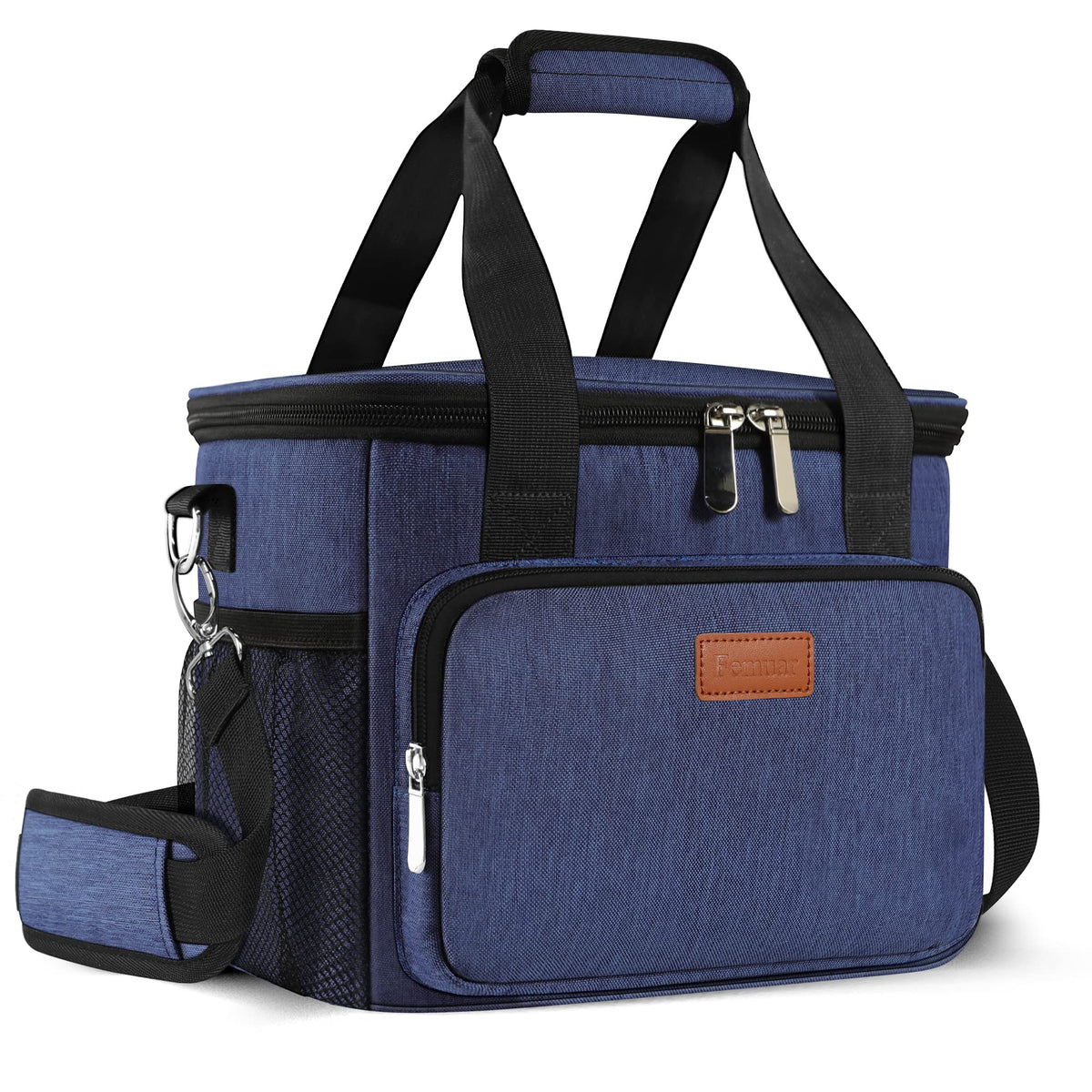 Femuar Lunch Bags for Women/Men, Insulated Lunch Bag for Work Office Picnic - Large Lunch Cooler Bag Leakproof Lunch Box with Adjustable Shoulder Strap for Adults - Grey (15L)