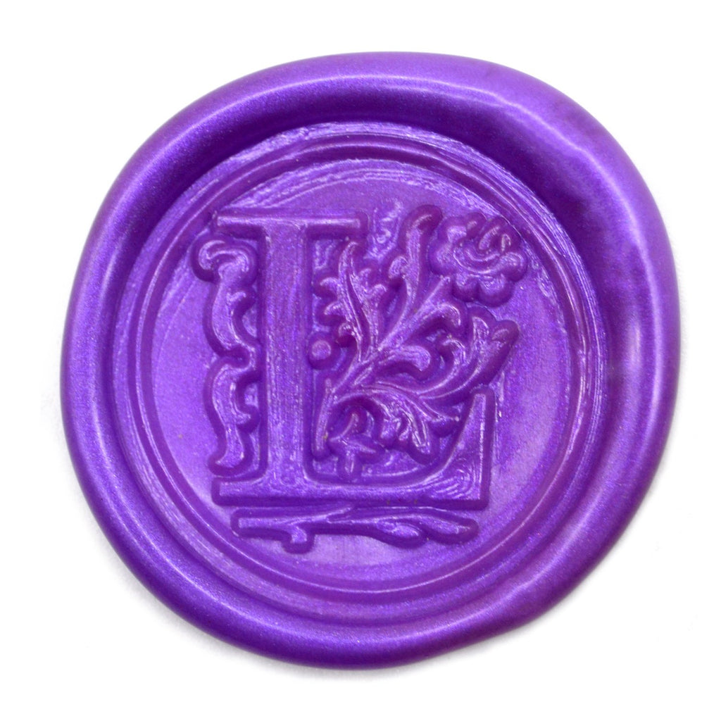 Medieval Initial Alphabet Sealing Wax Stamps, Brass Head Wooden Handle, for Thanksgiving Card/Envelope/Gift Wrap/Wedding Engagement Party Invitation - Letter S