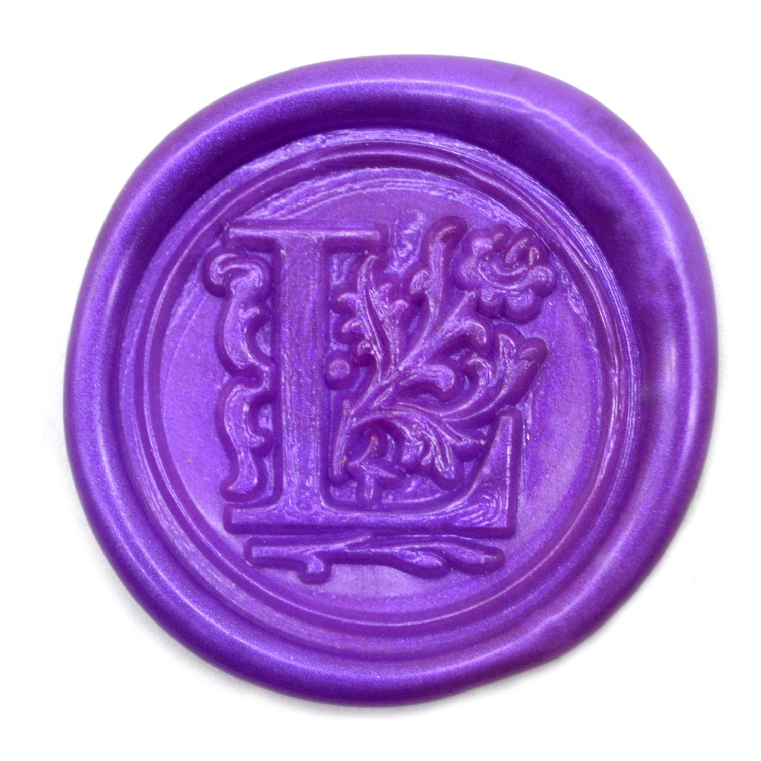 Medieval Initial Alphabet Sealing Wax Stamps, Brass Head Wooden Handle, for Thanksgiving Card/Envelope/Gift Wrap/Wedding Engagement Party Invitation - Letter S