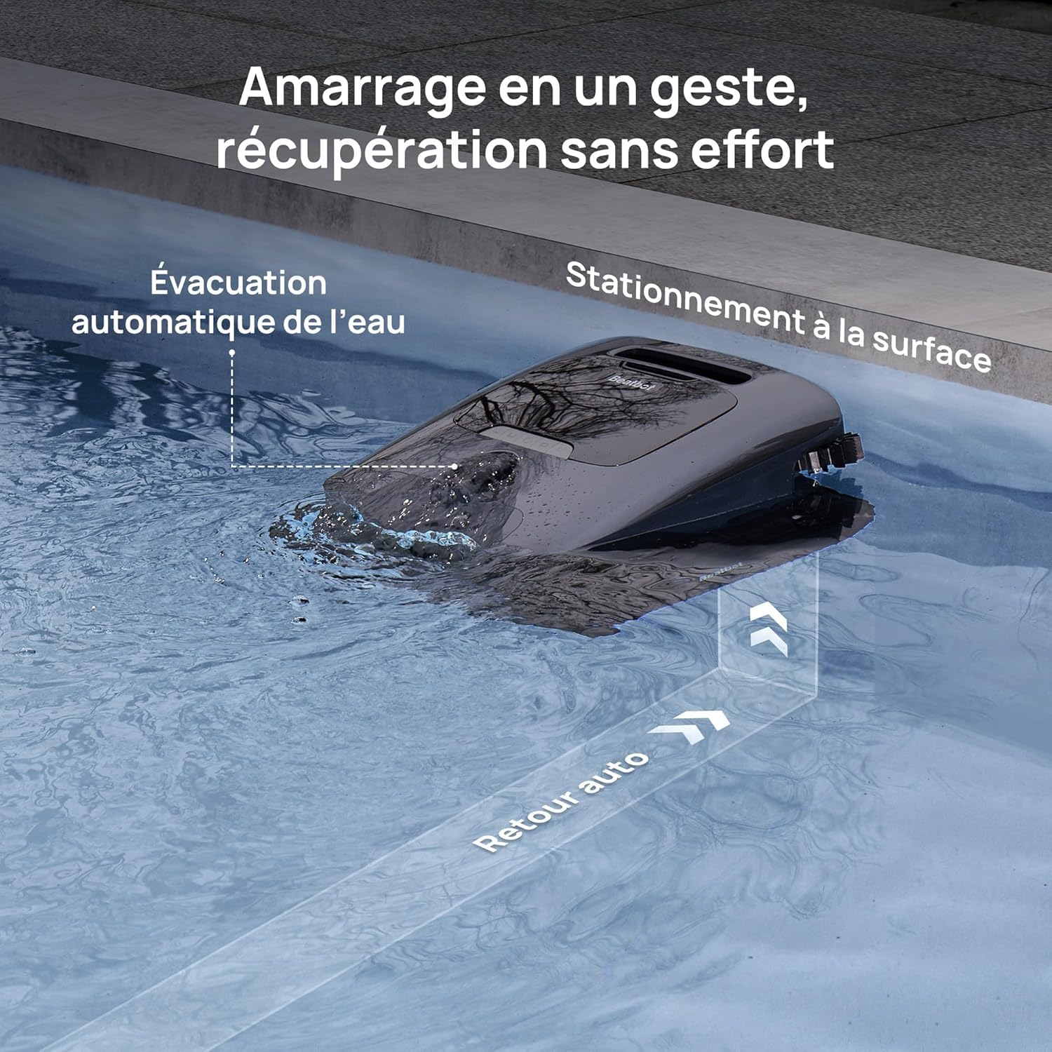 Beatbot AquaSense 2 Ultra Pool Vacuum Robot, Pool Mapping with AI Camera, AI Cruise Debris Detection, Multi-Level Platform Cleaning, 5-in-1 Cleaning, Superior Surface Cleaning – Midnight Blue