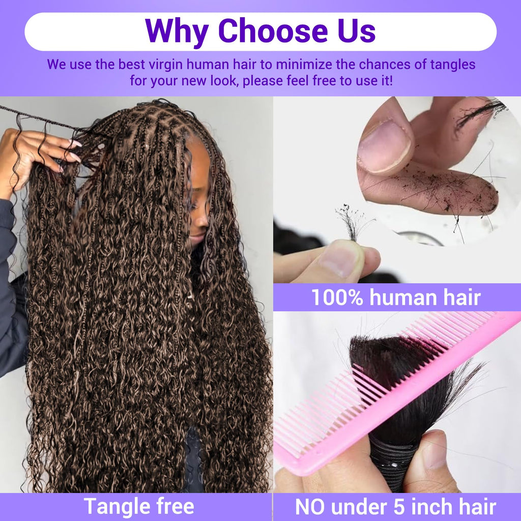 Human Braiding Hair for Boho Braids 110g Deep Wave Boho Bulk Human Hair for Braiding Knotless 12A Wet and Wavy Bohemian 3 No Weft Bundles/Pack Curly Braids Honey Blonde 16 Inch
