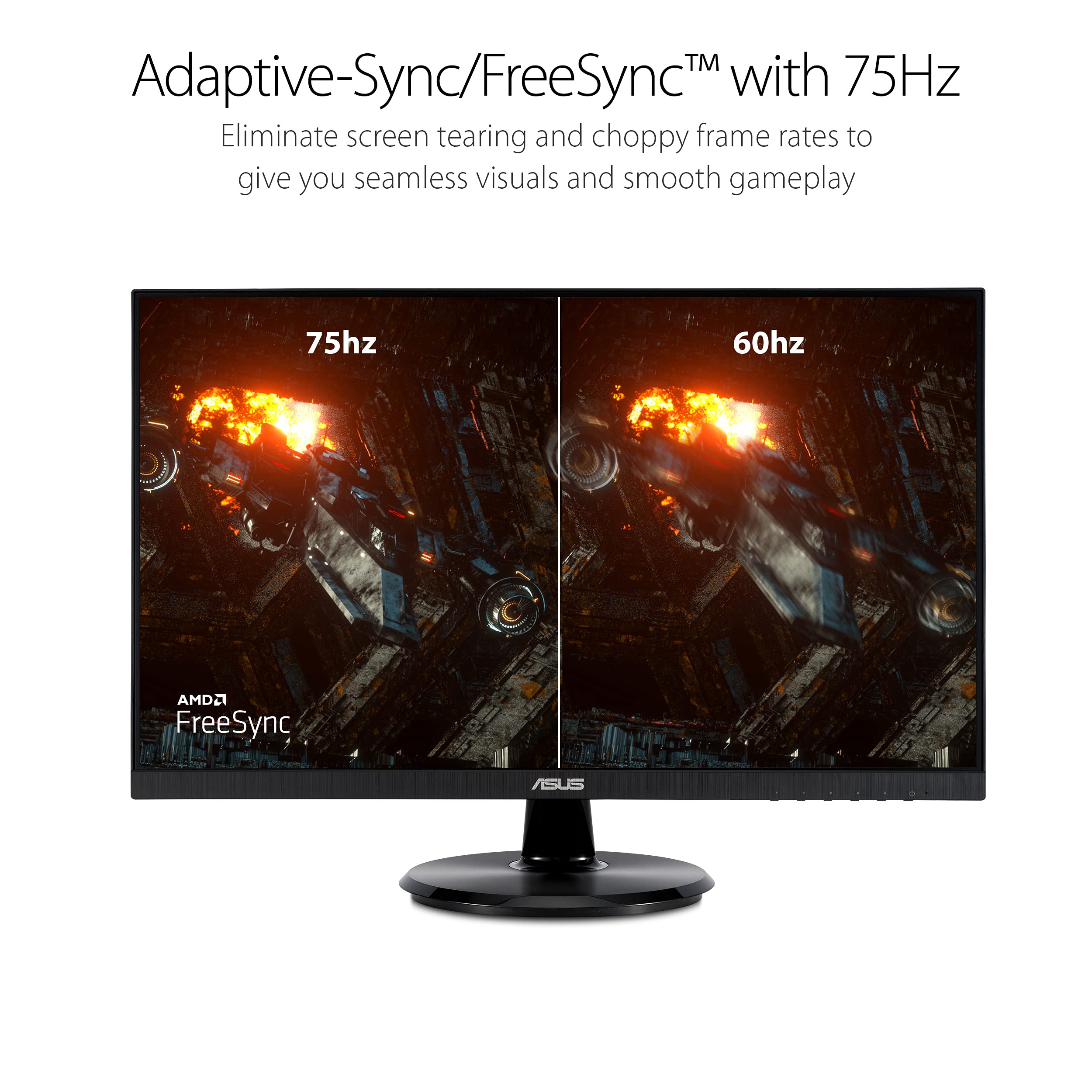 ASUS 22” Eye Care Monitor (VP229QF) – 100Hz, IPS, Full HD, 99% sRGB, Frameless, Adaptive-Sync, DisplayPort, HDMI, Low Blue Light, Flicker Free, Wall Mountable, 3 yr Warranty