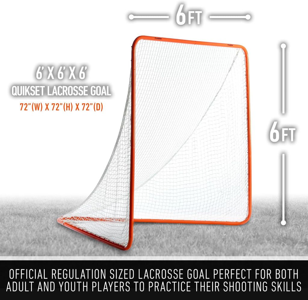 Franklin Sports Official Quikset Lacrosse Goal - 6' x 6'