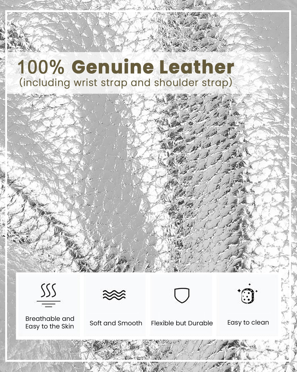 befen Genuine Leather Wristlet Clutch Wallet Purses Small Crossbody Bags for Women with RFID Blocking Card Slots