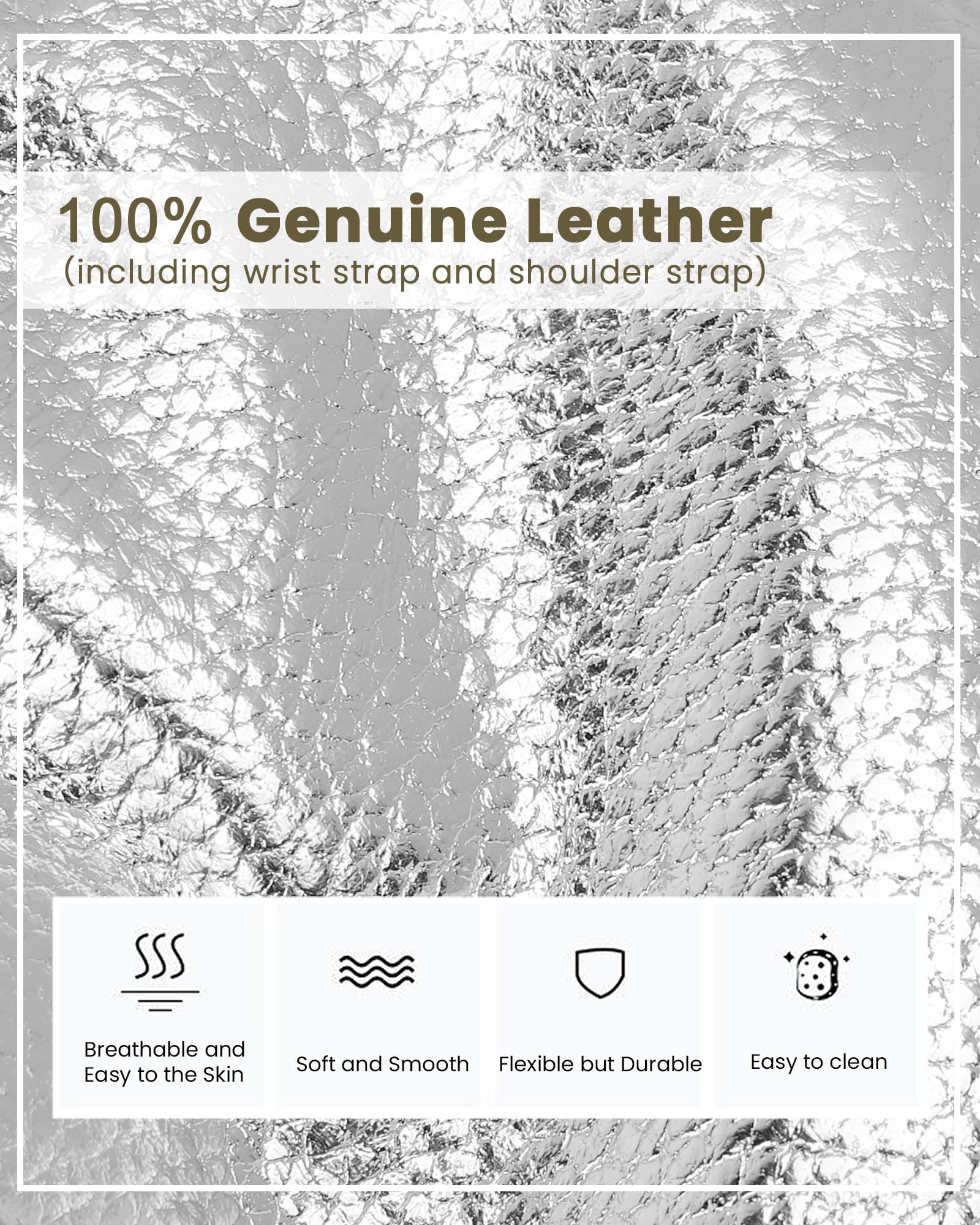 befen Genuine Leather Wristlet Clutch Wallet Purses Small Crossbody Bags for Women with RFID Blocking Card Slots