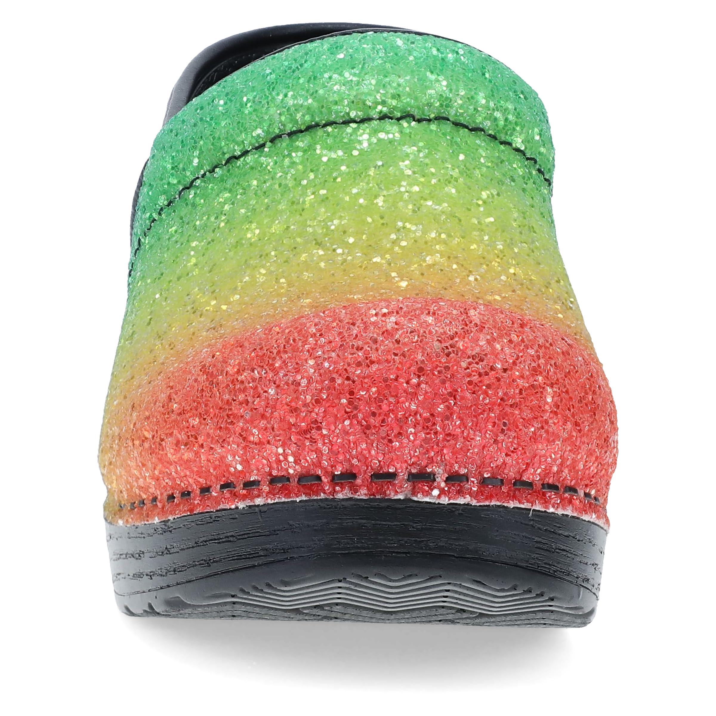 Dansko Professional Glitter Slip-On Clogs for Women – Rocker Sole and Arch Support for Comfort – Shiny and Stylish Glitter Uppers