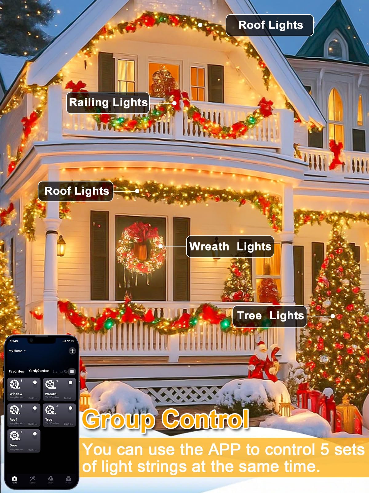 Connectable 100 LED String Lights Indoor Outdoor, 33FT Warm White Christmas Lights Waterproof, 13 Modes with Timer, Twinkle Fairy Lights Plug in Clear Wire for Christmas Tree, Bedroom, Classroom Decor