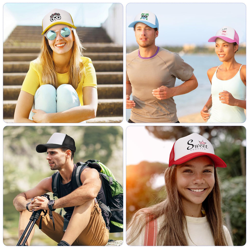 Ultrafun 10 Pack Trucker Hat Mesh Sublimation Blank Hats Adjustable Baseball Caps Hats for Men Women