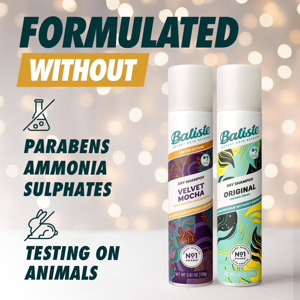 Batiste Dry Shampoo, Waterless shampoo, Original, 3.81oz, Pack of 3
