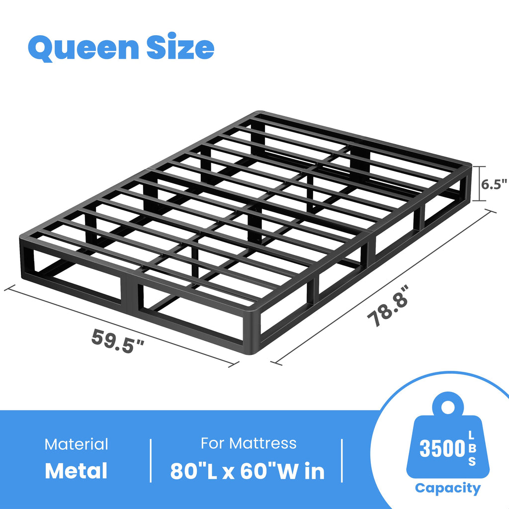 ROIL 10 Inch Twin Box Spring, Heavy Duty Metal Box Spring Mattress Foundation with Fabric Cover, 3500lbs Max Weight Capacity, Easy Assembly, Noise Free, Non-Slip