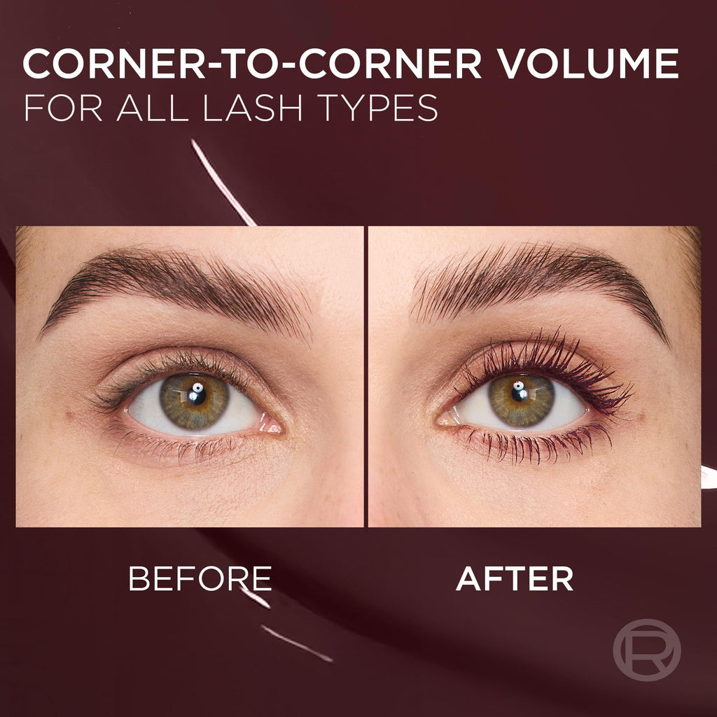 L'Oreal Paris Voluminous Panorama Mascara, Volumizing and Lengthening Formula, Longwear, Smudge-Resistant and Washable, All Night Black Mascara, 0.33 Fl Oz