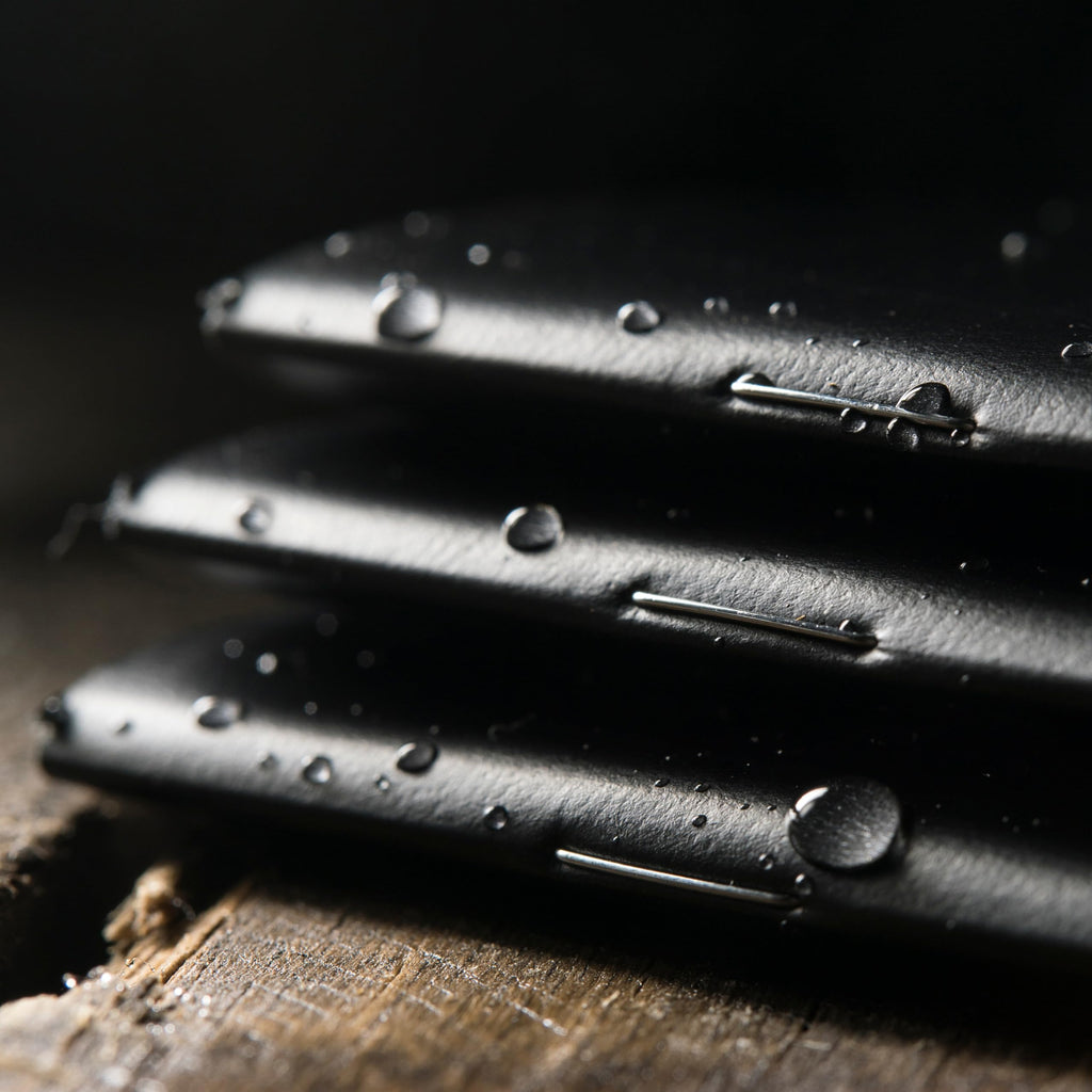 Rite In The Rain Weatherproof Stapled Notebook, 4.625" x 7", Black Cover, Universal Pattern, 3 Pack (No. 771FX)