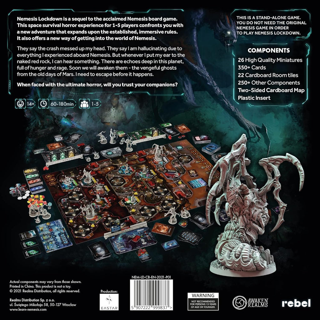 Nemesis Lockdown - Sci-Fi Horror Tabletop Miniatures Strategy Game, Cooperative Adventure for Teens & Adults, Ages 14+, 1-5 Players, 90-180 Min Playtime