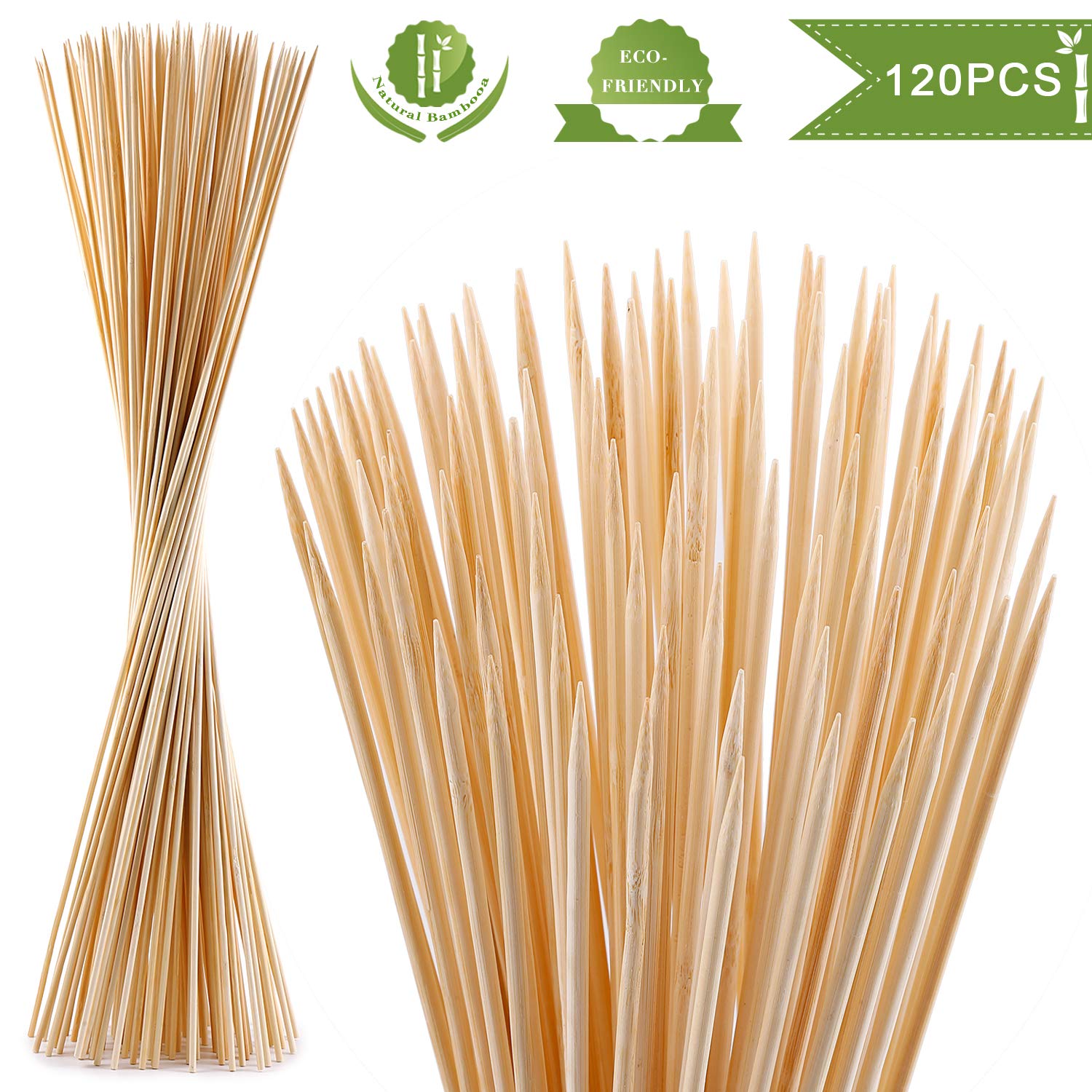 60 PCS Bamboo Marshmallow Roasting Sticks, SMores Skewers for Fire Pit, Extra Long 30 Inch Heavy Duty 5mm Thick Wooden SMores Sticks for Open Fire Pits Roaster Barbecue Hot Dog Camping Kebab Sausage